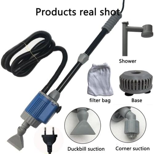 28W Electric Aquarium Fish Tank Water Change Pump Aquarium Cleaning Tool Water Changer Gravel Cleaner Siphon Filter Pump