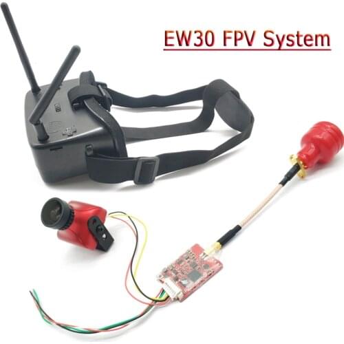 EW30 2 Inch FPV Goggles TFT LCD 480*360 *2 Display with DVR and 800mw adjustable transmitter + 2.5mm Lens CCD 800TVL FPV Camera
