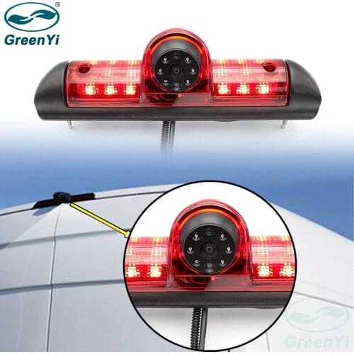 GreenYi Brake Light Backup Camera For Citroen JUMPER III Fiat DUCATO X250 Peugeot BOXER III LED Light Parking Reverse Camera