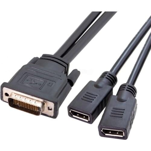Graphics card conversion line DMS-59pin revolution double Displayport female adapter cable 59-pin revolution DP mother