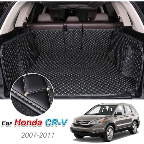 The Trunk Floor Leather Liner Car Trunk Mat Cargo Compartment Floor Carpet For Honda CR-V 2007-2011