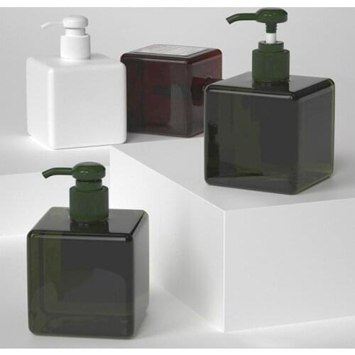 250/450/650ML Soap Bottle Brown Bathroom Shower Gel Refillable Bottles Shampoo Wash Hair Conditioner Lotions Press Dispenser