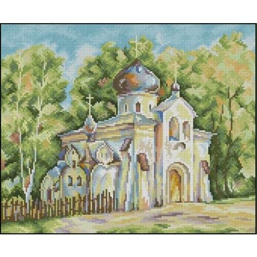 White Church Sewing Kit Top Quality Embroidery Needlework 14CT Unprinted Cross Stitch Kits DIY Arts Handmade Home Decor
