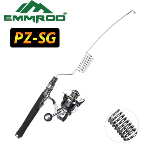 EMMROD New stainless steel Portable fishing rod Spinning Rod Sea pole pesca Strong fishing rod Spring force fishing rod PZ-SG