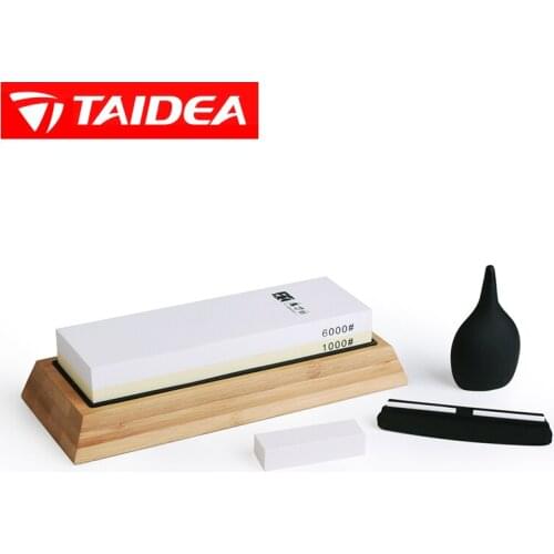 TAIDEA sharpening stone set professional whetstone 4pcs anglr guide bamboo base TG2015