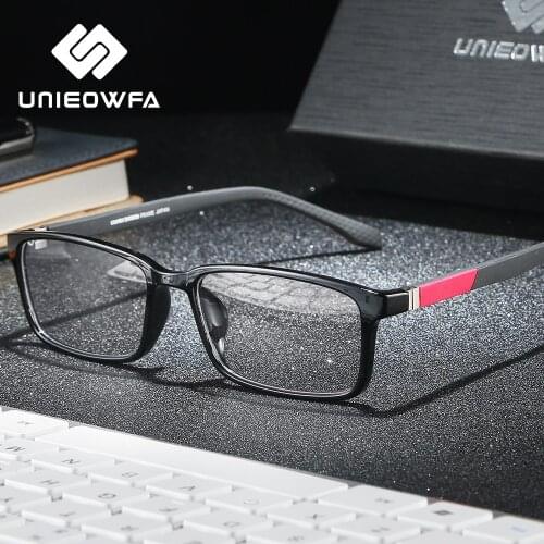 Clear Optical Glasses Frame Men Myopia Prescription Eyeglasses Frame Men Square Korea Spectacles Frame TR90 Transparent Eyewear