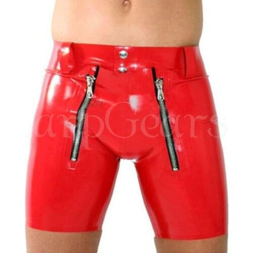 Rubber Fetish Latex Underwear Boxer Shorts/ Panties For Men With Crotch Piece Unique