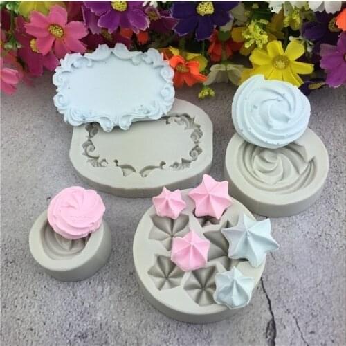 Lollipop Cream Frame Cheese Love Shaped Silicone Model Fondant Mold Plaster Mold Cake Decorating Tool Bakery Tools