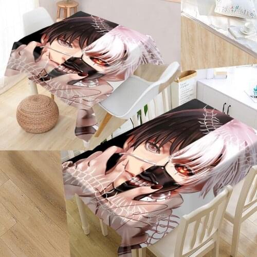 Custom Tokyo Ghoul Table Cloth Oxford Print Rectangular Waterproof Oilproof Table Cover Wedding Tablecloth