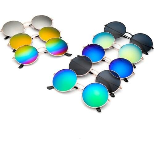 Retro Small Oval Sunglasses Women Vintage Brand Shades Black Red Metal Color Round Steampunk Sun Glasses For Female Fashion