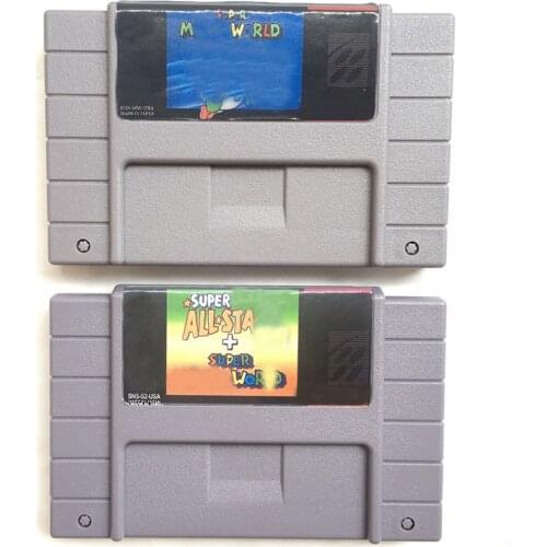 Super Mar All Star+ World Series USA Version for 16 bit Gray Video Game Cartridge Card For NTSC Game Player
