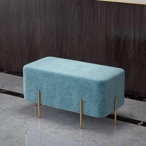 U-BEST Shoe Long Chair Seat Upholstered Stool Bar Modern Single Seating Ottoman Bed stainless steel Bench