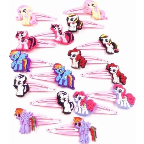 10Pcs Cartoon Unicorn Hairpins For Girls Headwear Sweet Hair Clips Barrettes Kids Fashion Hair Accessories