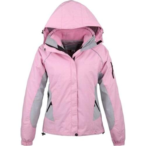 Womens waist jacket womens outdoor two-piece suit windproof and warm