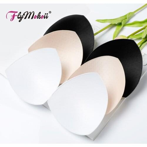 Women Intimate Accessories 10 Pair/lot 3 Color Triangle Sponge Bra Pad Removable Chest Insert Breast Bra Cups Push Up Enhancers