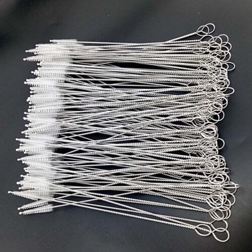 100pcs Straw Cleaning Brush with Long Handle 200m for Cleaning Stainless Steel Drinking Straws or Tumblers 10mm Diameter