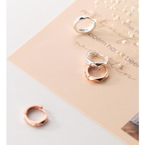 925 Sterling Silver CZ Huggie Hoop Earrings Jewelry Gift A1885