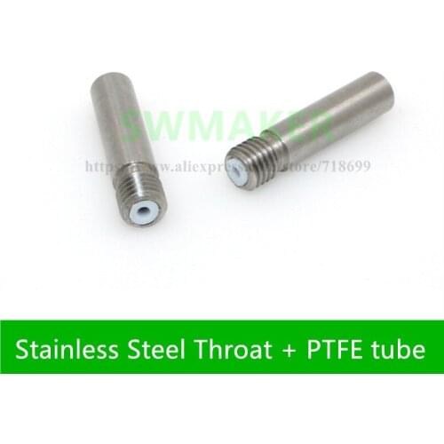 CTC MK10 stainless steel throat +PTFE tube thermal barrel for 3D printer 1.75mm filament