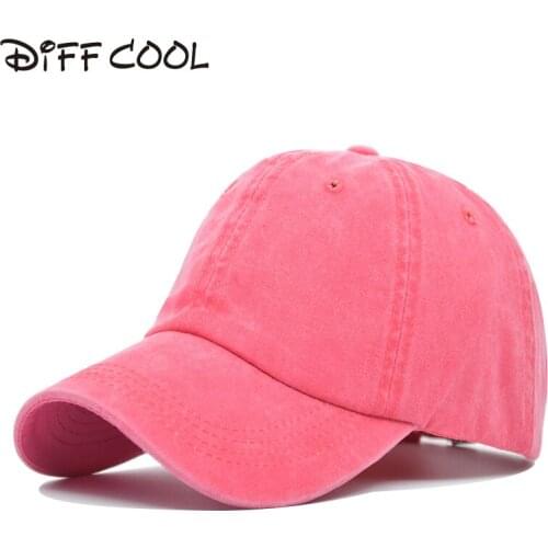 [DIFF COOL]Washed cotton solid color light board men and women baseball cap multicolor optional bone cap dad hat adjustable coup