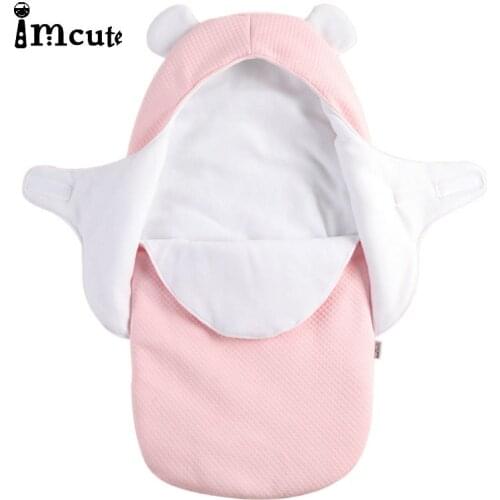 0-8M Newborn Baby Cotton Blanket Swaddle Cute Cartoon Toddler Winter Warm Sleeping Bags Sleep Sack Little Baby Stroller Wrap