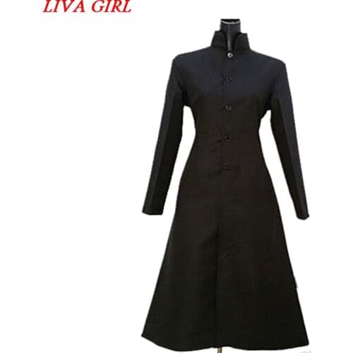 LIVA GIRL Matrix Black Cosplay Costume Neo Trench Coat