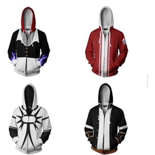 KOF Iori Yagami Terry Bogard Cosplay Hoodie 3D Printed Sweatshirt Men Women Casual Streetwear Zip Up Jacket
