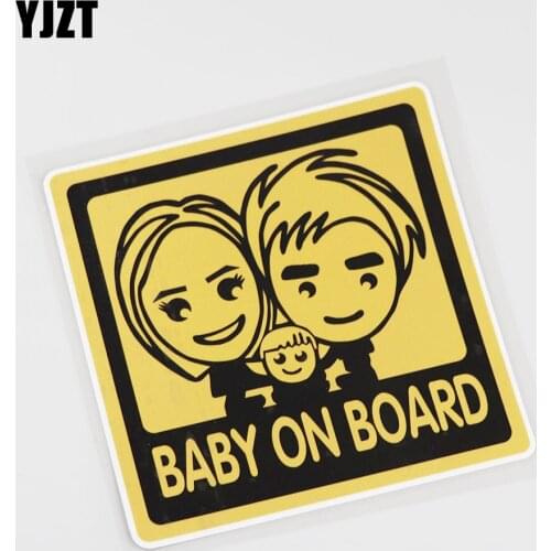 YJZT 14.6CMX14.6CM Baby ON Board Pvc Decal Parents baby Car Sticker 13A-0040