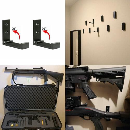 Gun Rack Wall Mount-Folding Hooks Hangers Scratchproof with Soft Padding -Excellent for Indoor Hanging, or Storing Any Slingshot