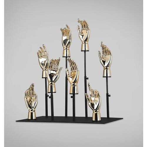 New Good Looking Electroplate Mannequin Hand Golden and Silver Color Hand Maniqui For Sale
