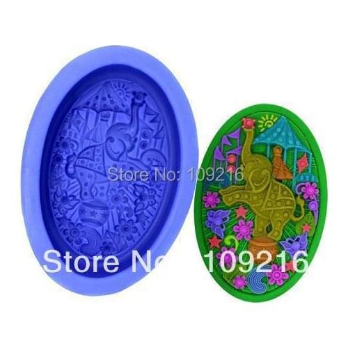 Wholesale!!!1pcs New Style Lovely Elephant (R1122) Silicone Handmade Soap Mold Crafts DIY Mold