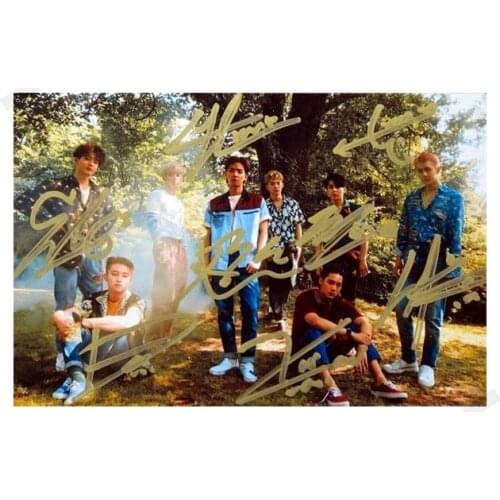 Signed EXO THE WAR autographed original group photo 6 inches free shipping 082017 B
