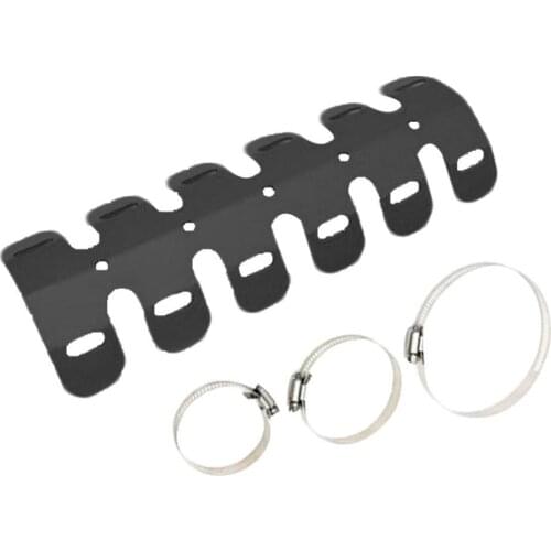 Motorcycle Exhaust Muffler Pipe Protector Metal Heat Shield Cover with 3 Clamp fz25 yamaha tenere xt660z Guards & Heat Shields