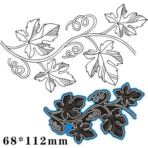 68*112mm Grape Leaves Cutting Metal Dies for 2020 New Stencils DIY Scrapbooking Paper Cards Craft Making New Craft Decoration