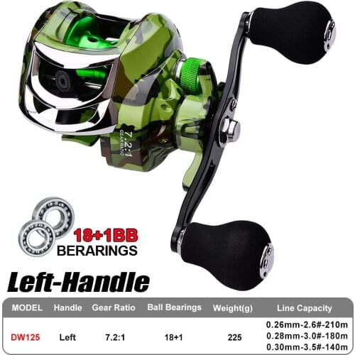 Electromagnetic Brake Fishing Reel 10Kg Maximum Resistance 18 + 1BB 7.2:1 High-Speed Bait Spool Fishing Tool