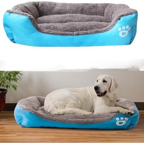 S-3XL) Large Pet Cat Dog Bed 3Colors Warm Cozy Dog House Soft Fleece Nest Dog Baskets House Mat Autumn Winter Waterproof Kennel