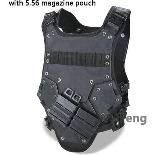 Tactical Vest Multi-functional Body Armor Airsoft Miltiary Paintball CS Protection Equipment Molle Vests with 5.56 Mag Pouches