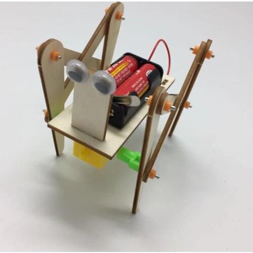 Technology small invention Bionic electric robot dog DIY hand-assembled puzzle toy four-legged robot