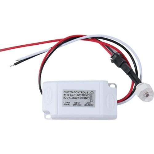 Mini outdoor IP44 DC12V 24V 220VAC Light control Photo sensor switch automatic photocell switch rainproof for lamps