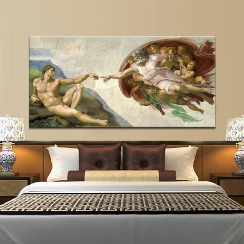Famous Classicial Oil Painting Canvas Prints Creation of Adam