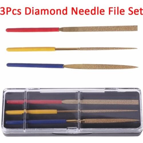 3pcs Diamond Needle File Set Handy Tools Ceramic Crafts DIY Wood Rasp File Needle Jewelry Polishing Carving Diamond File