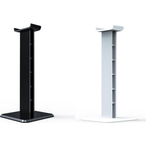 3.94in Width Earphone Stand Headset Hanger Holder Earphones Mounting Anti-Scratch Heavy Base Desk Accessory Black White