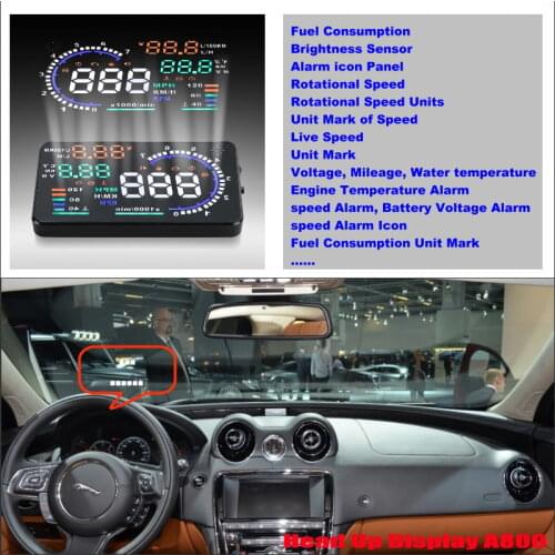 For Jaguar XE/XF/XJ/XJR 2008-2019 Car OBD HUD AUTO Head Up Display Driving Screen Projector - Reflecting