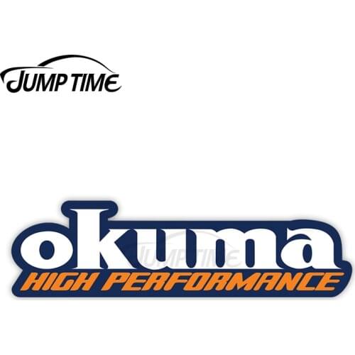 JumpTime 13 x 3.8cm Car Stickers For OKUMA Vinyl Decal Laptop RV Bumper Windows Occlusion Scratch Personality Car Styling