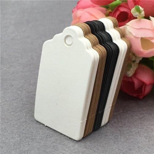 200PCS Head Tag Handmade Gift Tag Rope Garment Wedding Candy Festival Party Decorations Custom Kraft Paper Card With Strings