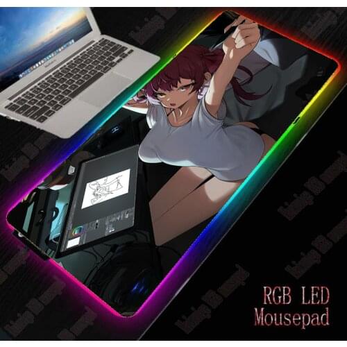 40*90cm Mairuige Anime Sexy Girls Large RGB Non-slip LED Mouse Pad Gaming Accessories Laptop PC Mousepad XXL Keyboard Desk Mat