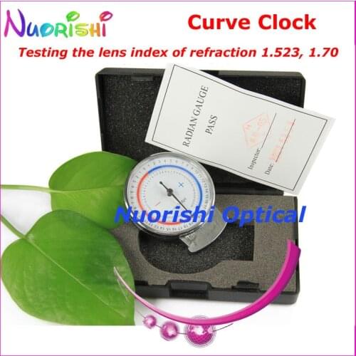 E2702 Optical Lens Curve Clock Tracer Gauge Radian Apparatus Testing The Lens Index Refraction 1.523 and 1.70
