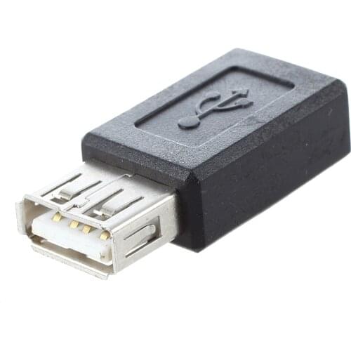 Black USB 2.0 Type A Female to Micro USB B Female Adapter Plug Converter Drop shipping