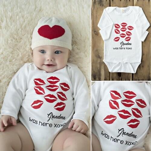 Pudcoco Babys Jumpsuits 0M-18M Long Sleeve Baby Cotton One Piece Romper Lips Printing Baby Boy Girls