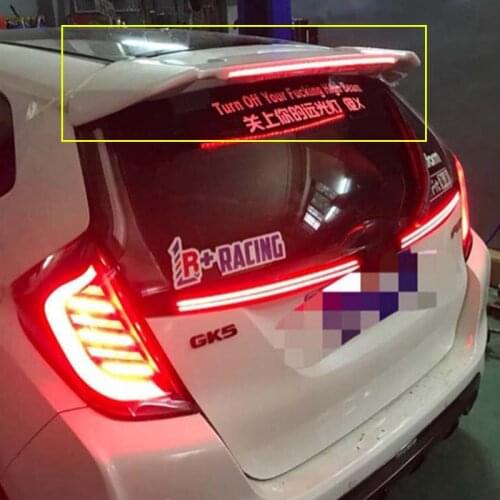 For New Roof Spoiler Honda Fit JAZZ 2014-2019 Car Rear Window WING Tail FIN ABS Plastic GK5 Auto Parts Dedicated Accessories
