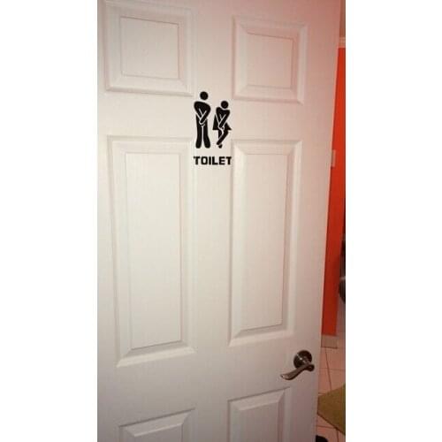 Toilet Door Stick Man/Women Wall Stickers Vinyl Decals Decoration Sign Art Fashion Decor In Stock